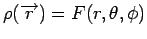 $ \rho(\overrightarrow{r}) = F(r,\theta,\phi)$